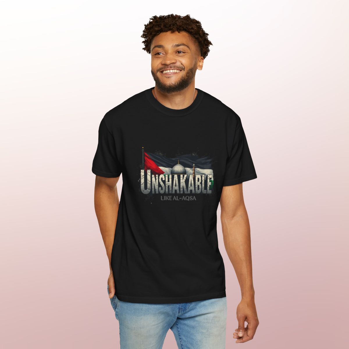 Unshakable Like Al Aqsa T-Shirt | Islamic Resilience & Freedom Wear