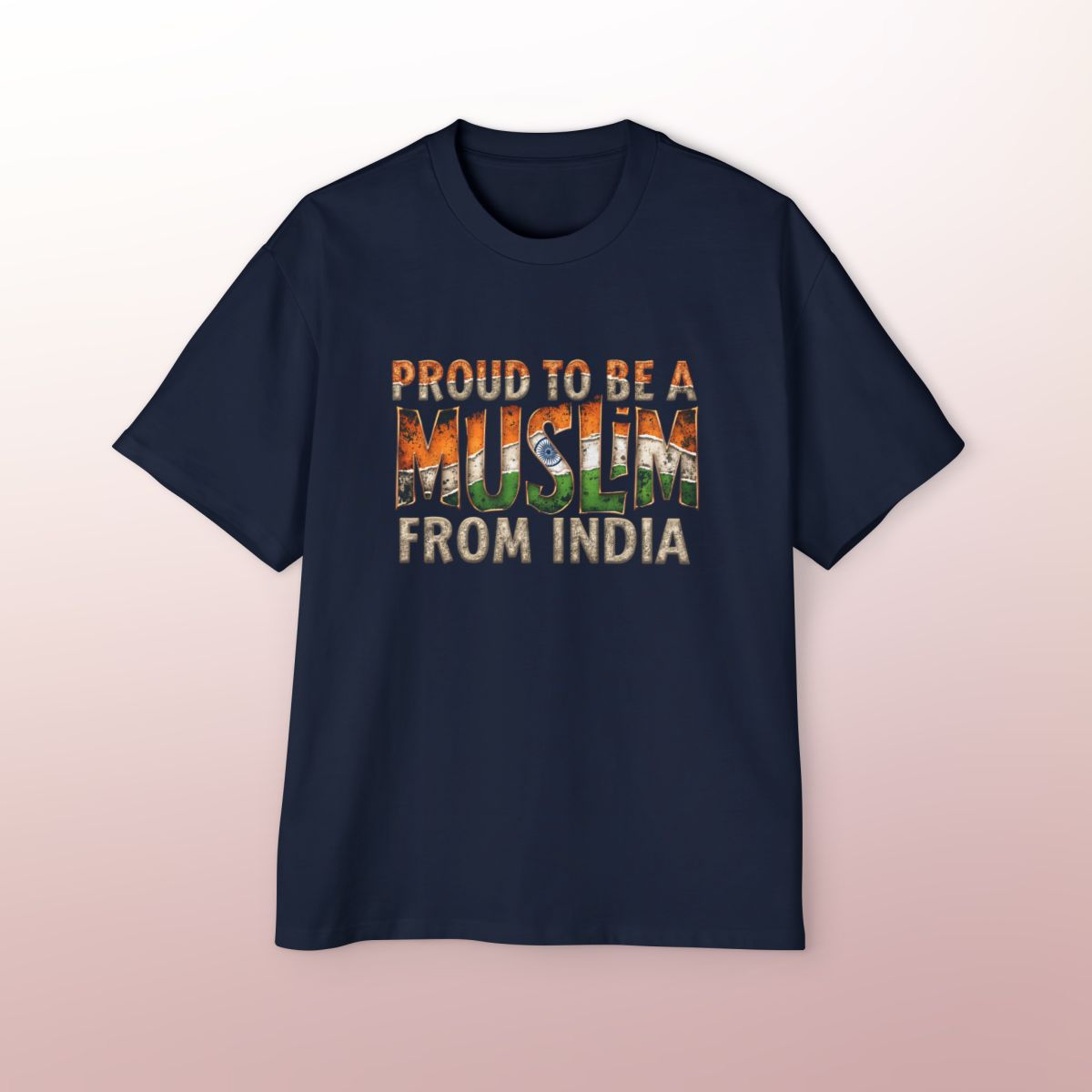 Proud to Be a Muslim from India Oversized T-Shirt | Faith & Identity Streetwear
