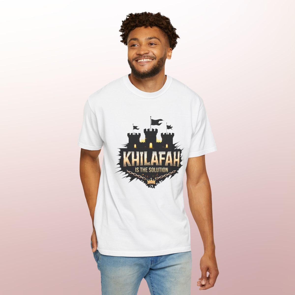 Khilafah is the Solution T-Shirt | Islamic Leadership & Faithwear