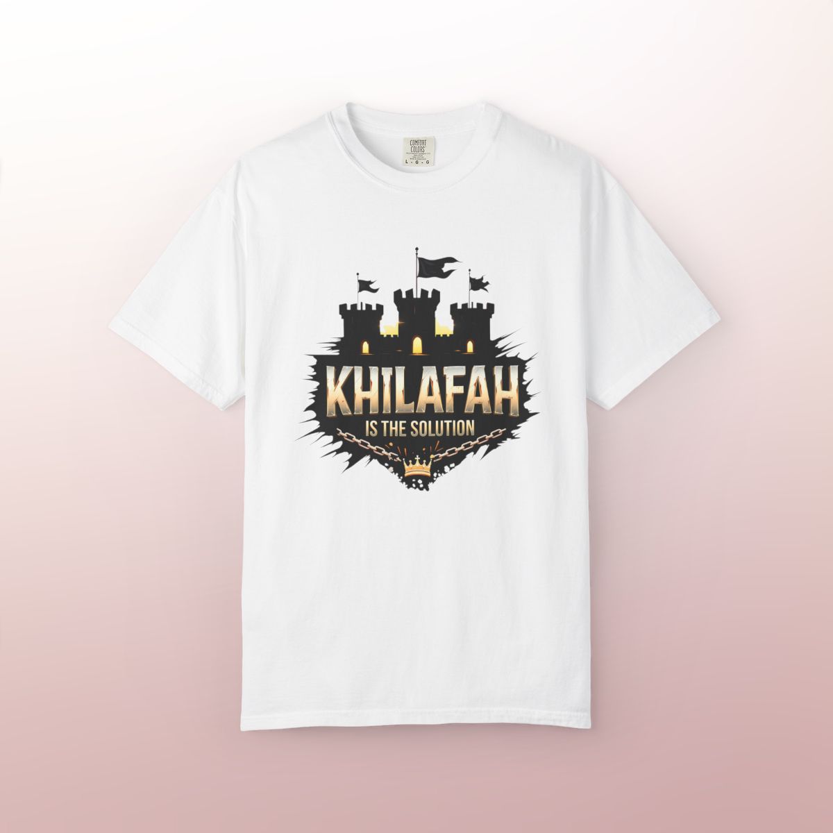 Khilafah is the Solution T-Shirt | Islamic Leadership & Faithwear