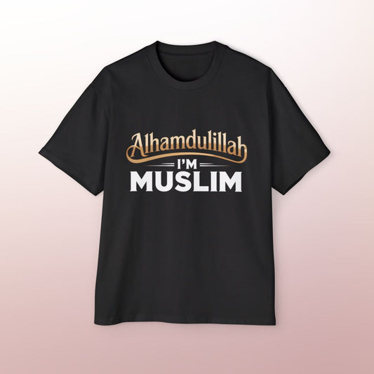 Alhamdulillah I’m Muslim Oversized T-Shirt | Islamic Identity & Faithwear