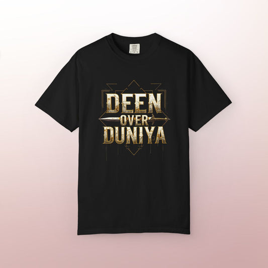 Deen Over Duniya T-Shirt | Islamic Reminder & Modest Streetwear
