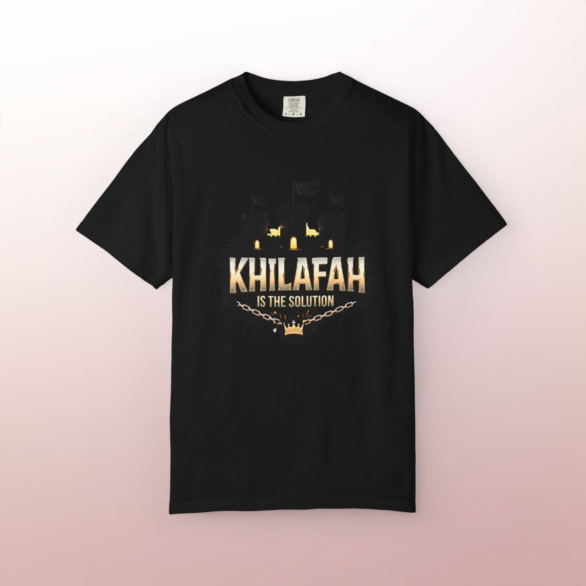 Khilafah is the Solution T-Shirt | Islamic Leadership & Faithwear